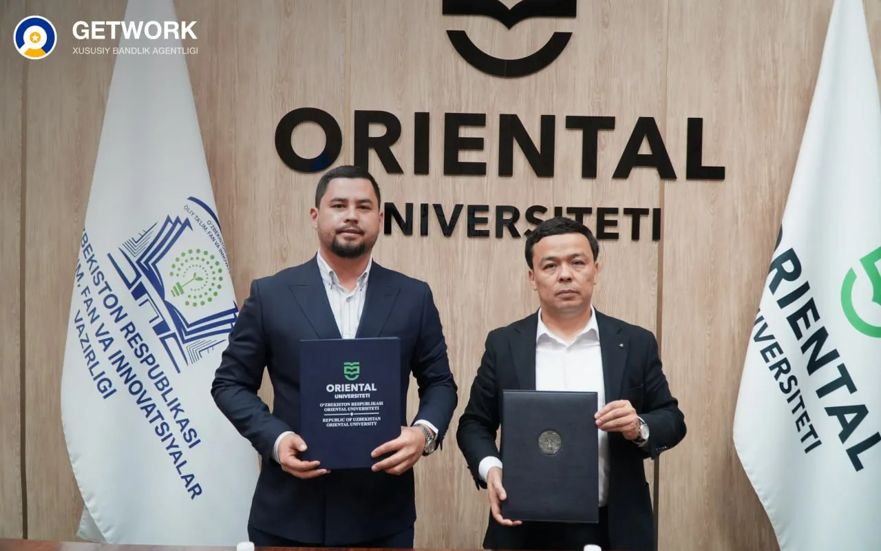 Getwork va Oriental University hamkorlik memorandumini imzoladi